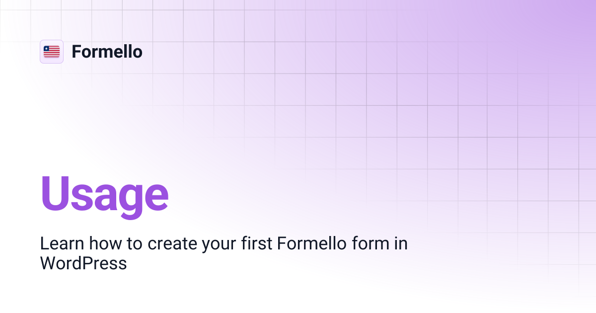 Usage | Formello